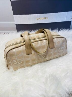 Chanel  Vintage Travel Line Bowling Bag with Certificate of Authenticity